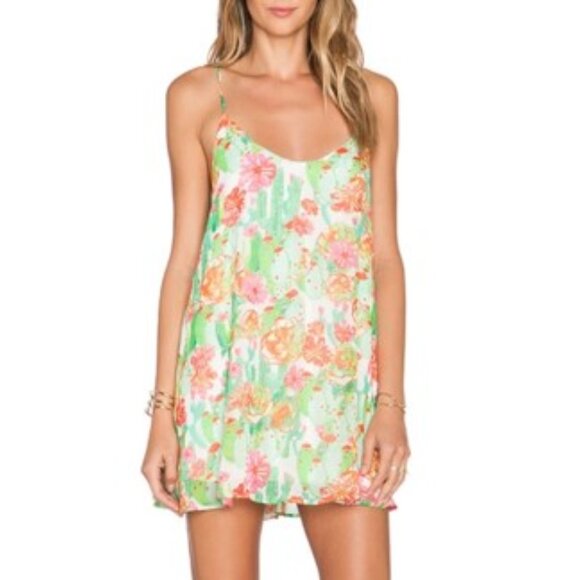 Show Me Your MuMu Dresses & Skirts - Show Me Your MuMu Circus Mini Dress Loose Cactus Cooler Pink Green Sz Small VGC